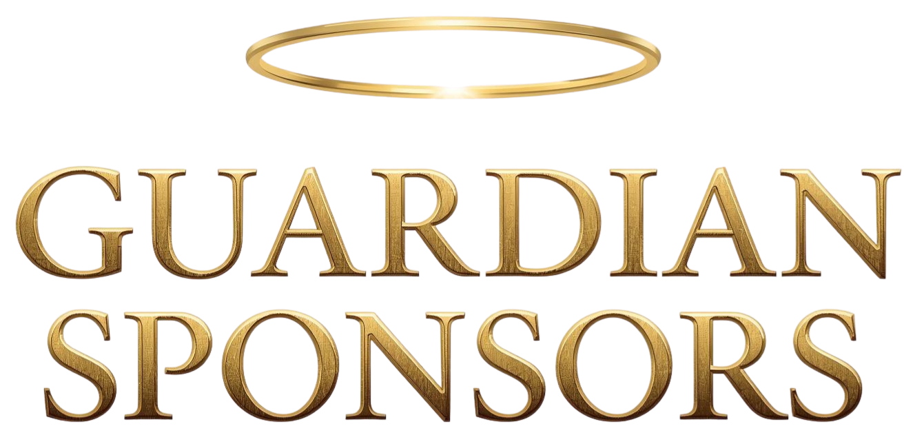 Gold text reading "Guardian Sponsors" with a golden halo above the words, on a light background, as featured on the Telford Fire Company Website.