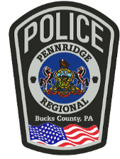Pennridge Regional Police patch with a Pennsylvania state seal, the words "Bucks County, PA," and an American flag at the bottom.